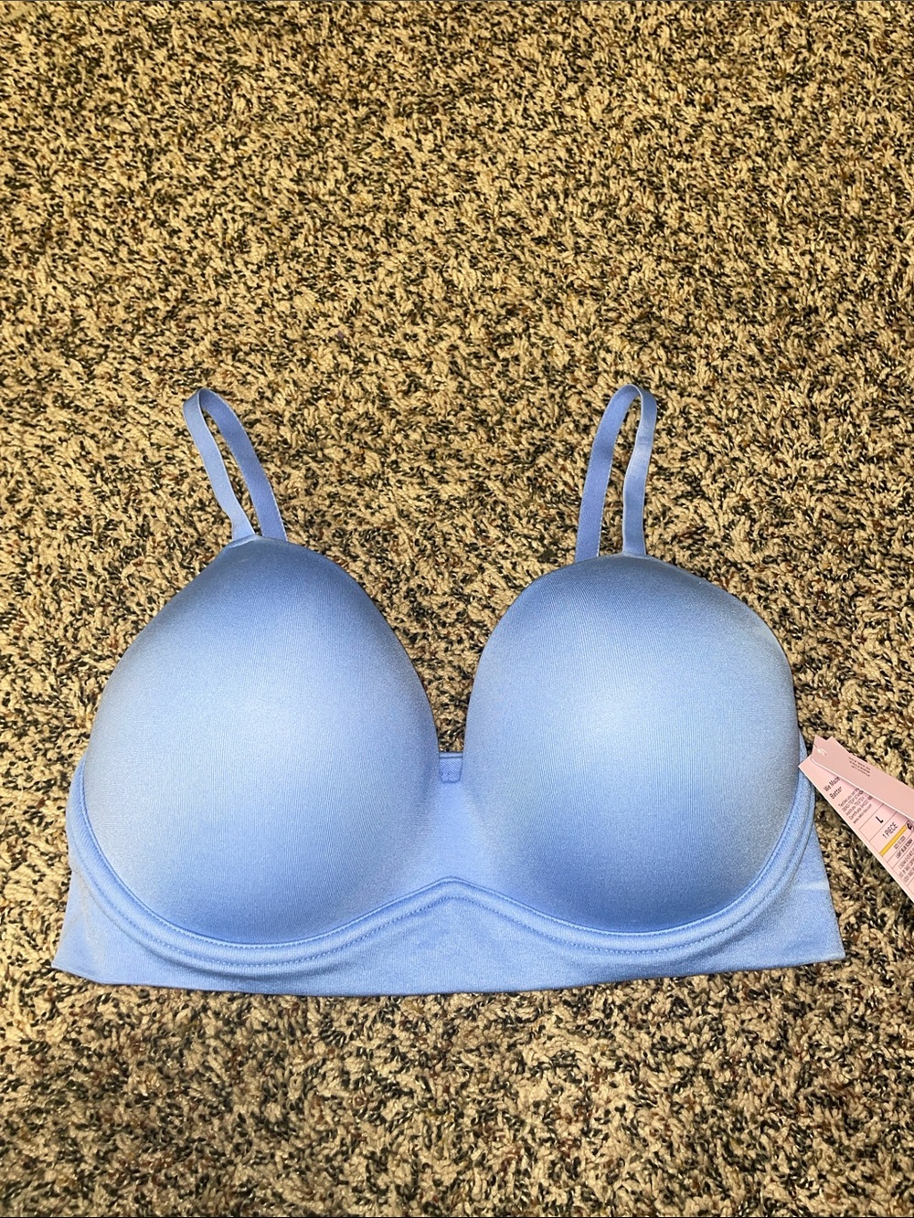 Wild Fable Soft Comfortable Blue Seamless Longline T-Shirt Bra Size L NWT